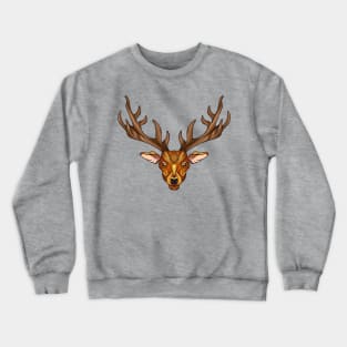 Mandala deer design with a deer designed in a mandala style Crewneck Sweatshirt